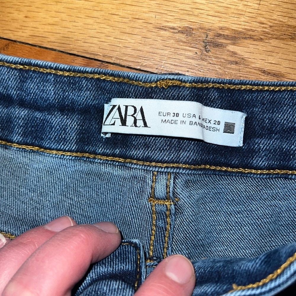 Zara jeans Sz Eur 38 USA 6.  Raw hemmed‎ - Picture 5 of 5